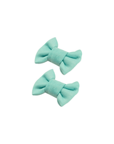 Turquoise Tide Bow Clips