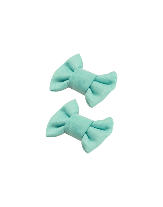 Turquoise Tide Bow Clips