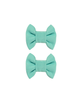 Turquoise Tide Bow Clips