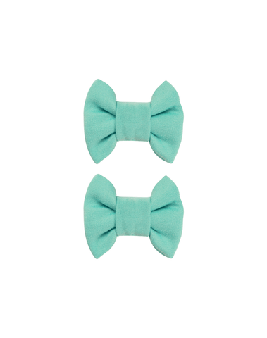 Turquoise Tide Bow Clips