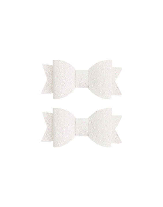 Snowflake Sparkle Bow Clips