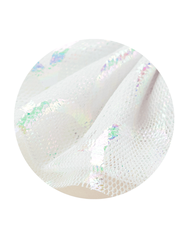 Seaside Glow Tulle Bow Clips