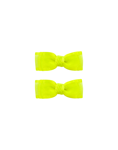 Neon Glow Bow Clips