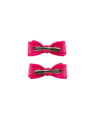 Pink Fiesta Bow Clips