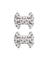 Holly Bow Clips