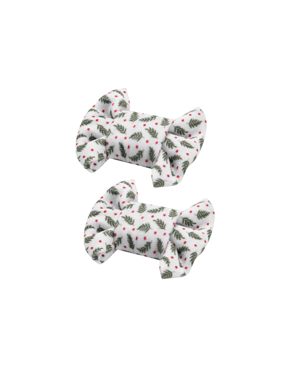 Holly Bow Clips