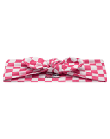 Hot Pink Checkered Headband