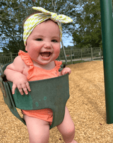 Lime Green Checkered Headband