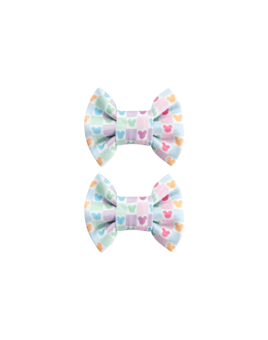 Magic Checkered Bow Clips