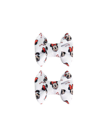 Merry Mouse Candy Canes Bow Clips