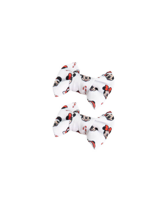 Merry Mouse Candy Canes Bow Clips