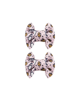 Pink Milk and Cookies Bow Clips