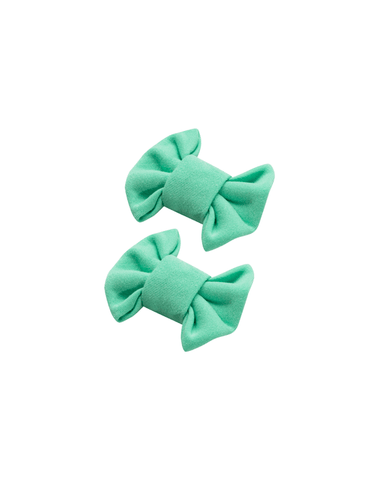 Mint Green Bow Clips