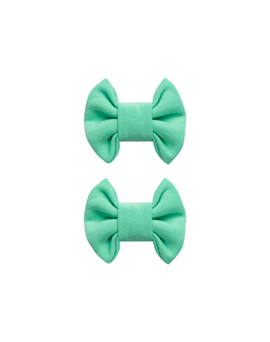 Mint Green Bow Clips