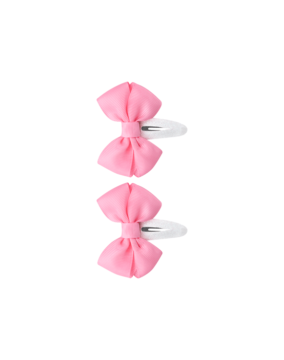 Pink Bow Snap Clips