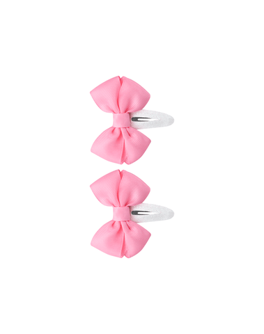 Pink Bow Snap Clips