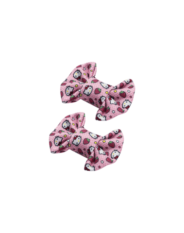 Pink Hello Kitty Bow Clips