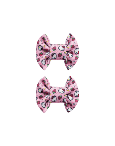 Pink Hello Kitty Bow Clips