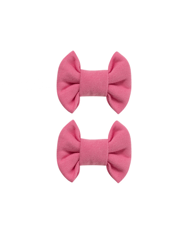 Pink Rose Bow Clips