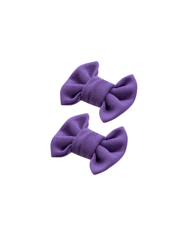 Purple Bow Clips