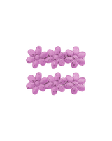 Sweet Violet Handmade Flower Bow Clips