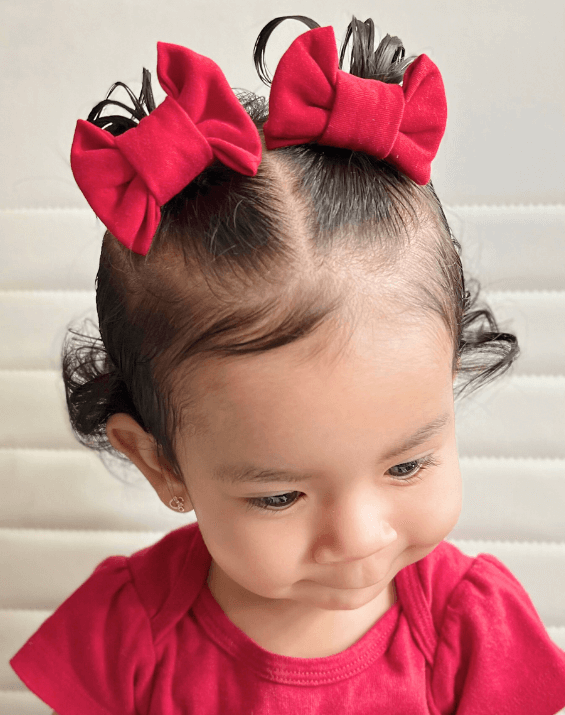 Red Bow Clips