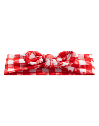 Red Gingham Headband