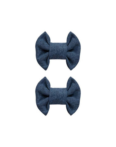 Regatta Blue Bow Clips