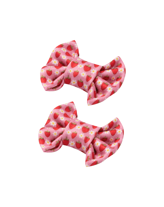 Strawberry Delight Bow Clips