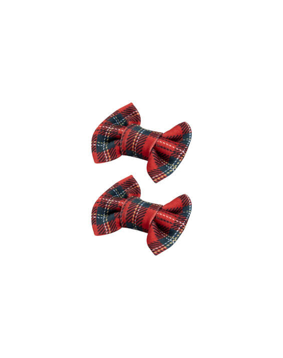 Tartan Bow Clips