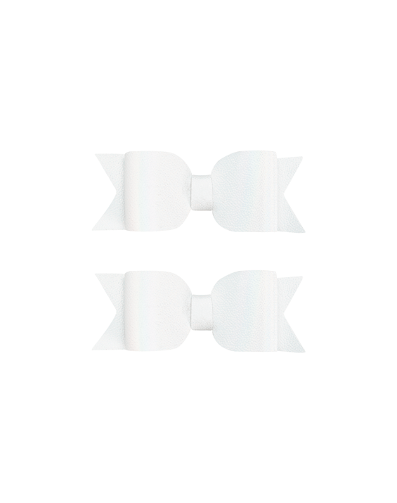 Cupid White Bow Clips
