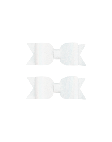 Cupid White Bow Clips