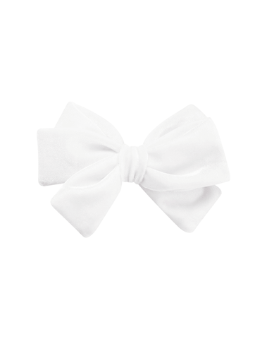 White Velvet Hair Bow
