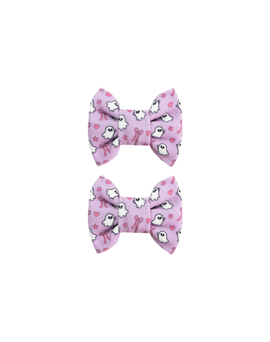 Coquette Girly Ghost Bow Clips