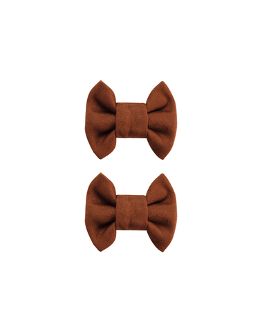 Dark Mahogany Bow Clips