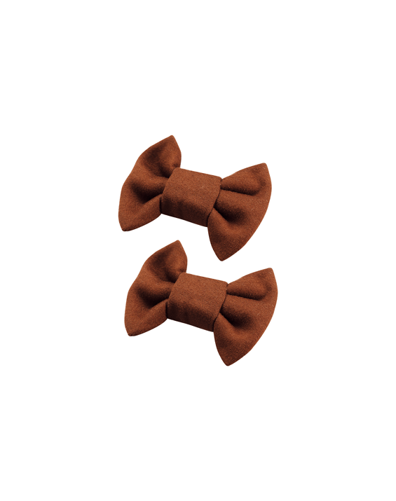 Dark Mahogany Bow Clips