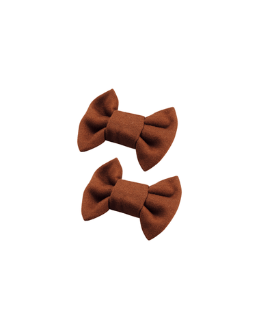 Dark Mahogany Bow Clips