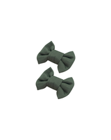 Forest Green Bow Clips