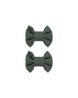 Forest Green Bow Clips