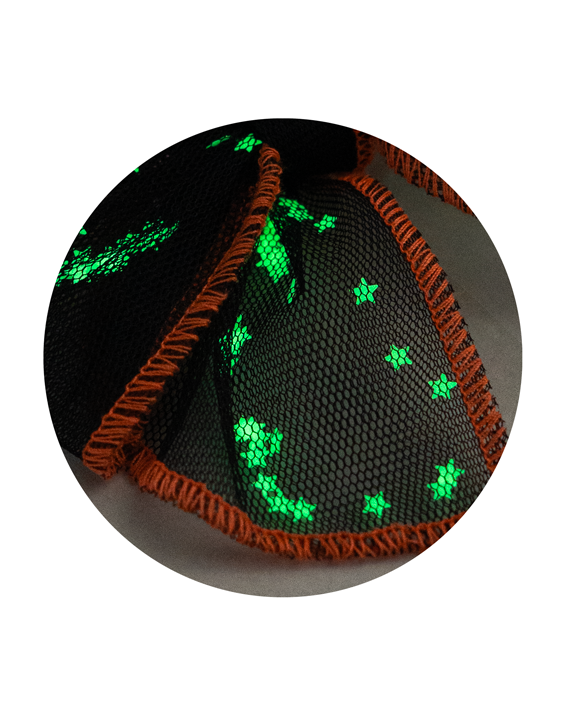 Handmade glow in the dark star shaker bow clip with sealed confetti for girls by By Bella Boutique