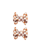 Harvest Plaid Bow Clips