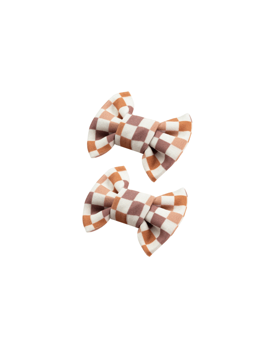 Harvest Plaid Bow Clips