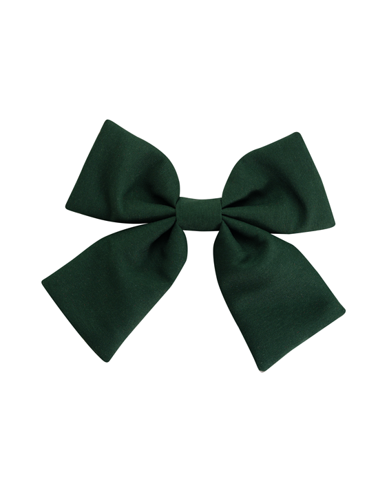 Hunter Green Linen Fable Bow