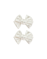 Ivory Starlight Bow Clips