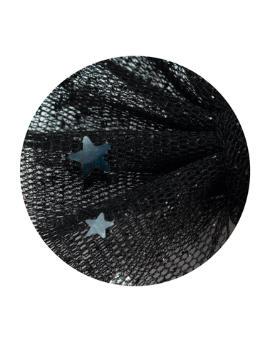 Midnight Magic Tulle Bow Clips