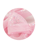 Pink Snowflake Tulle Bow Clips