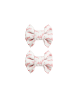 Pink Spooky Bats Bow Clips