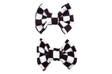 Checkerboard Bow Clips