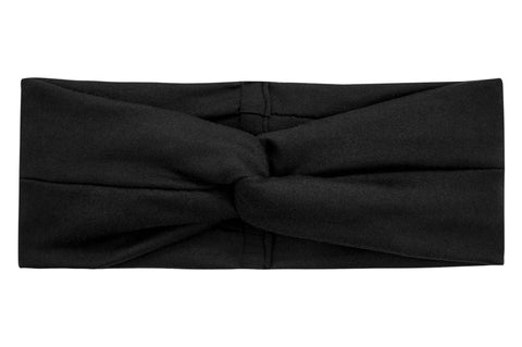Handmade black turban headband for women from By Bella Boutique.