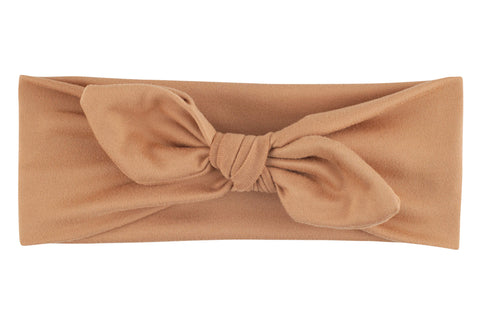 A neutral head wrap for baby girls from By Bella Boutique.